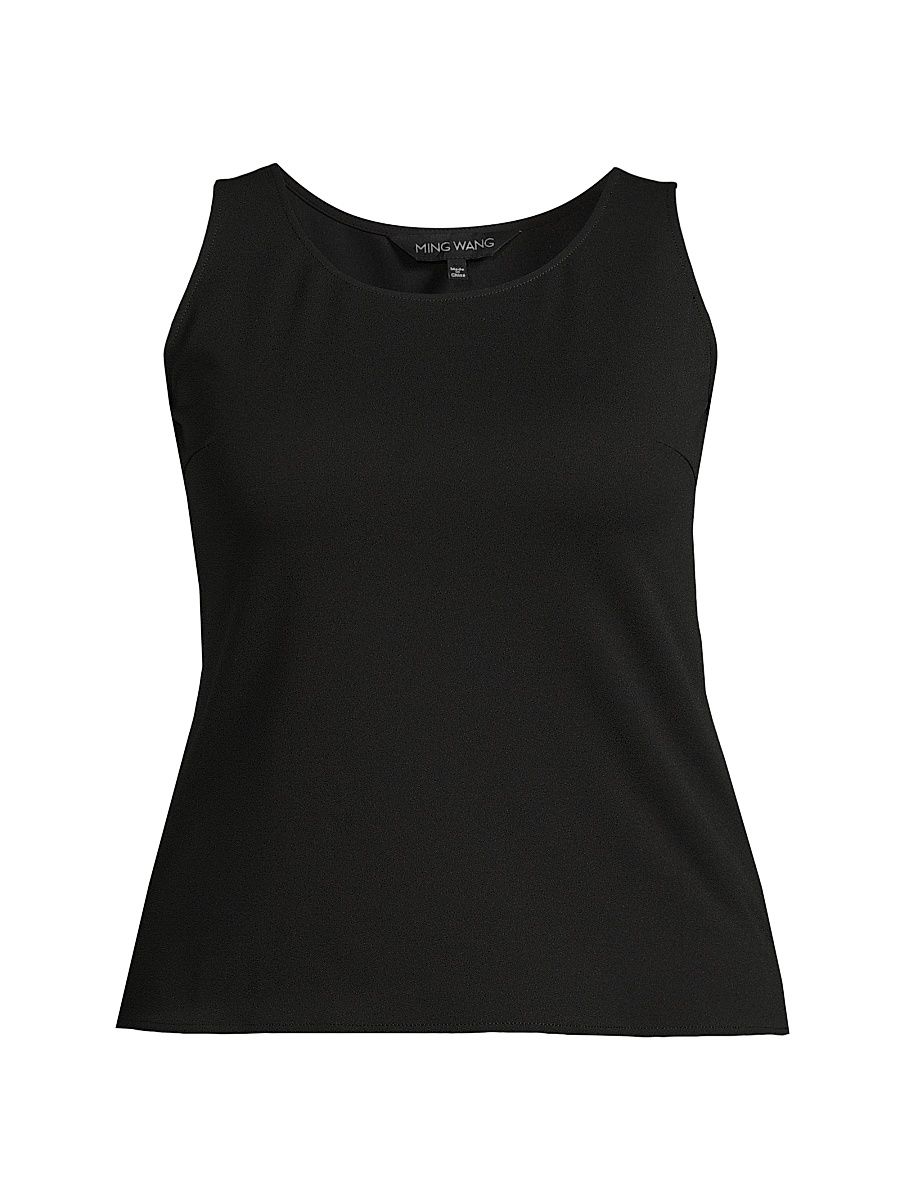 Women's Plus Stretch Crepe Tank - Black - Size 28