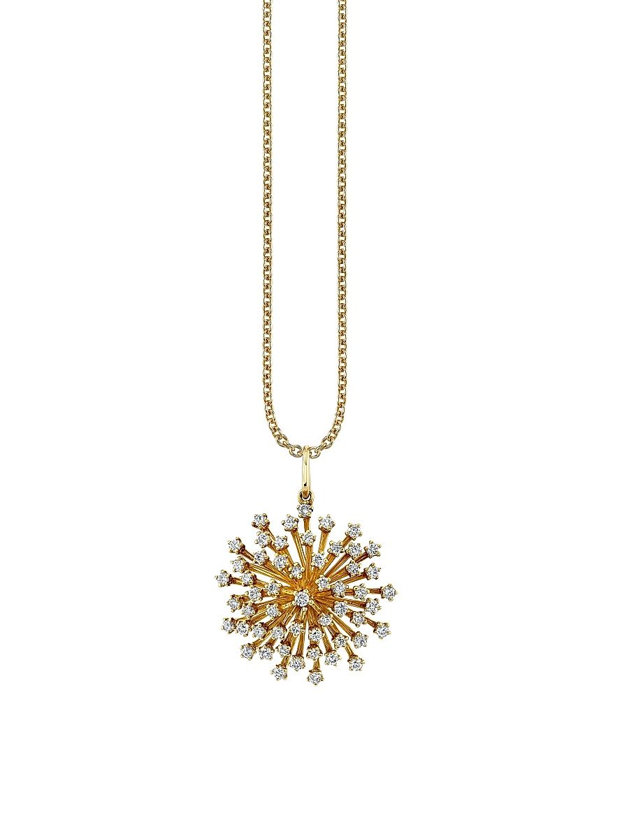 Women's Sunset Observatory Desert Flower 14K Yellow Gold & 0.65 TCW Diamond Pendant Necklace - Gold
