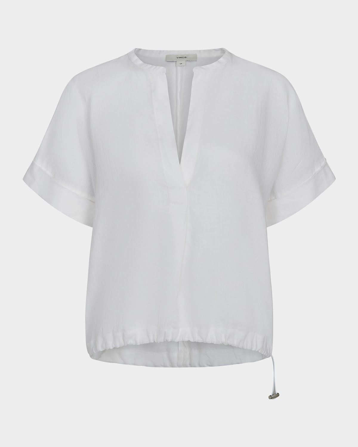 Short-Sleeve Linen Top