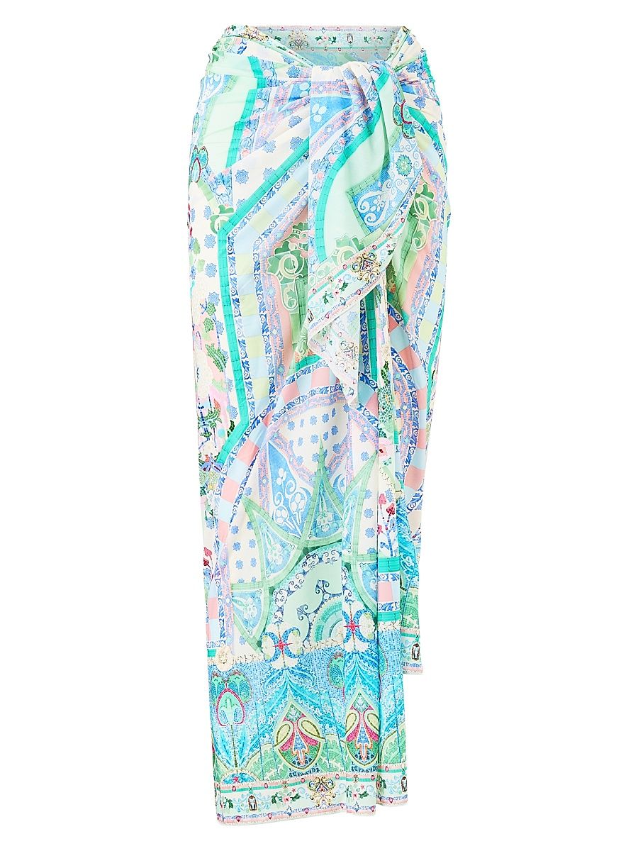 Women's Midsummer Mosaics Long Sarong Skirt - Midsummer Mosaics