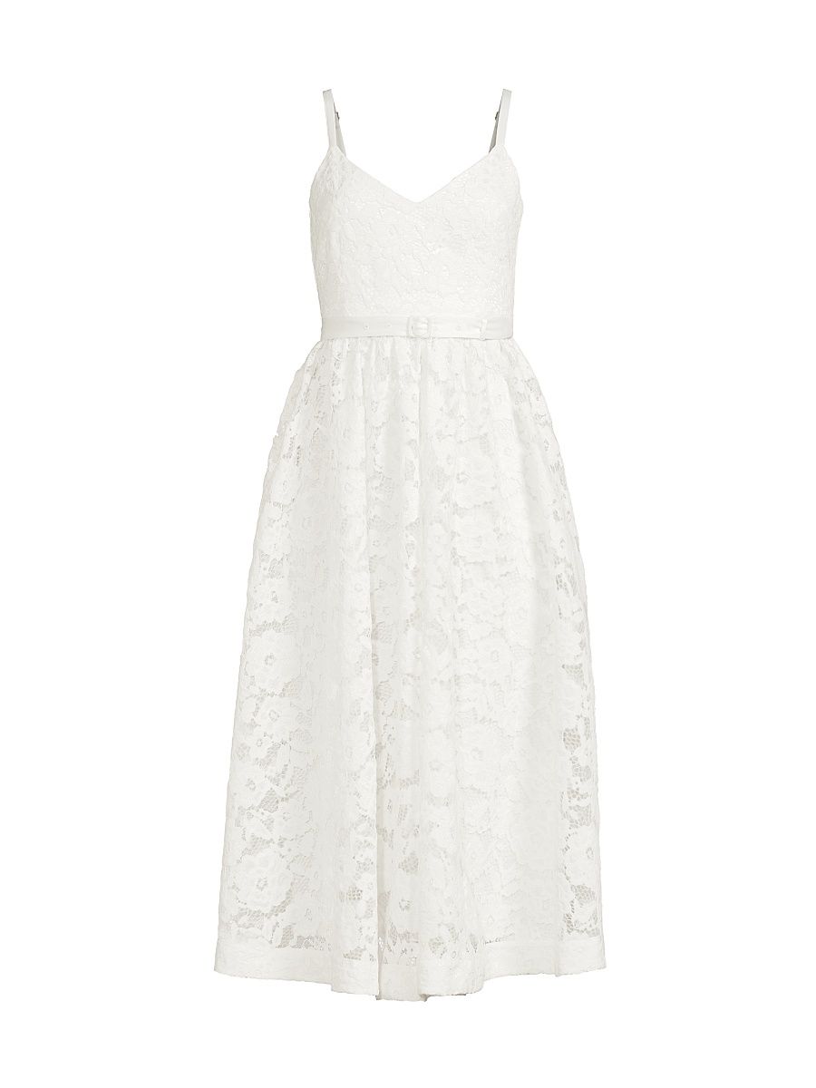Women's Meryl Lace Midi-Dress - White - Size 8