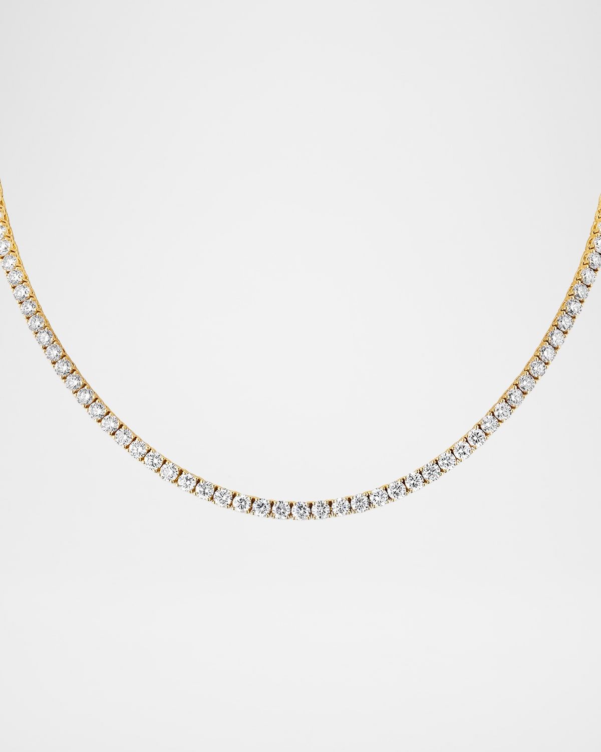 18Y 17" 4 Prong Straight Diamond Necklace