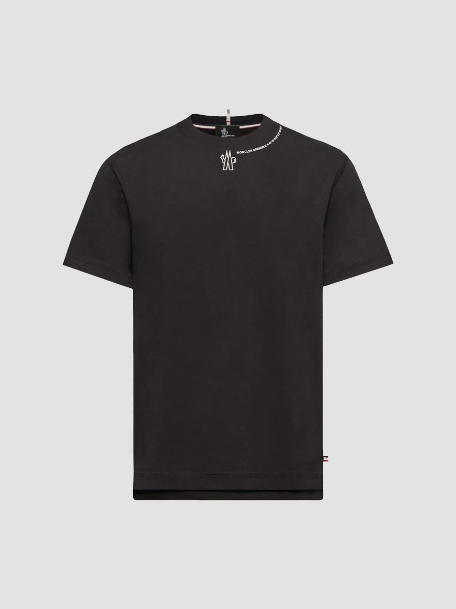 Moncler Grenoble Men's T-Shirt in Cotton - Black - Size XXL