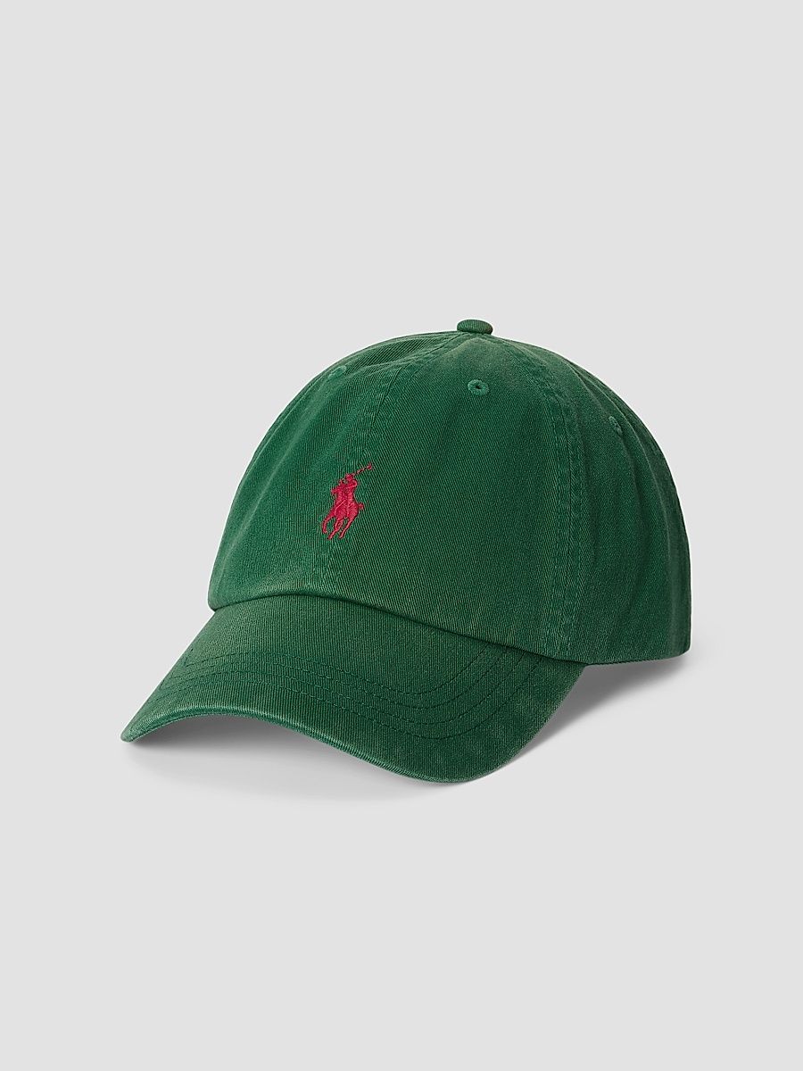 Men's Pony-Embroidered Cotton Baseball Cap - Park Green