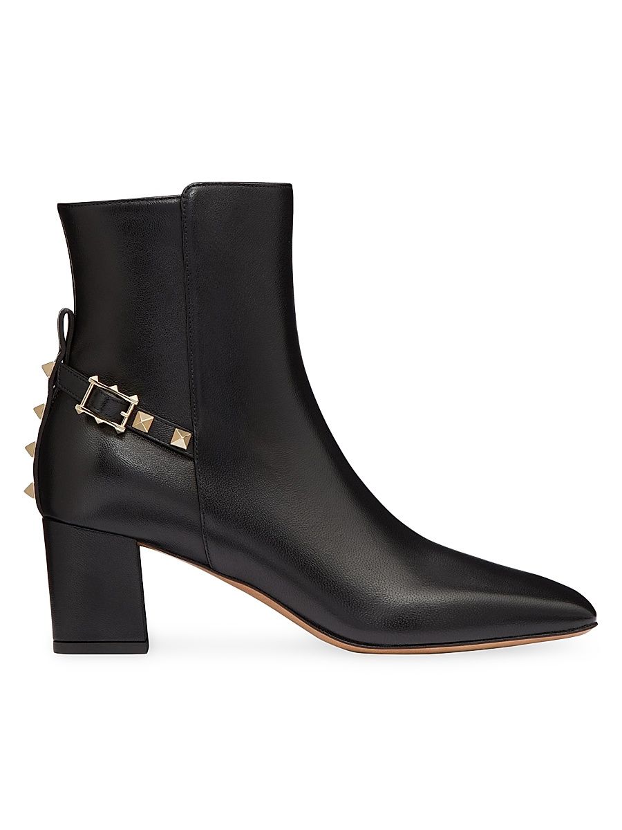 Women's Rockstud Nappa Ankle Boots - Black - Size 10