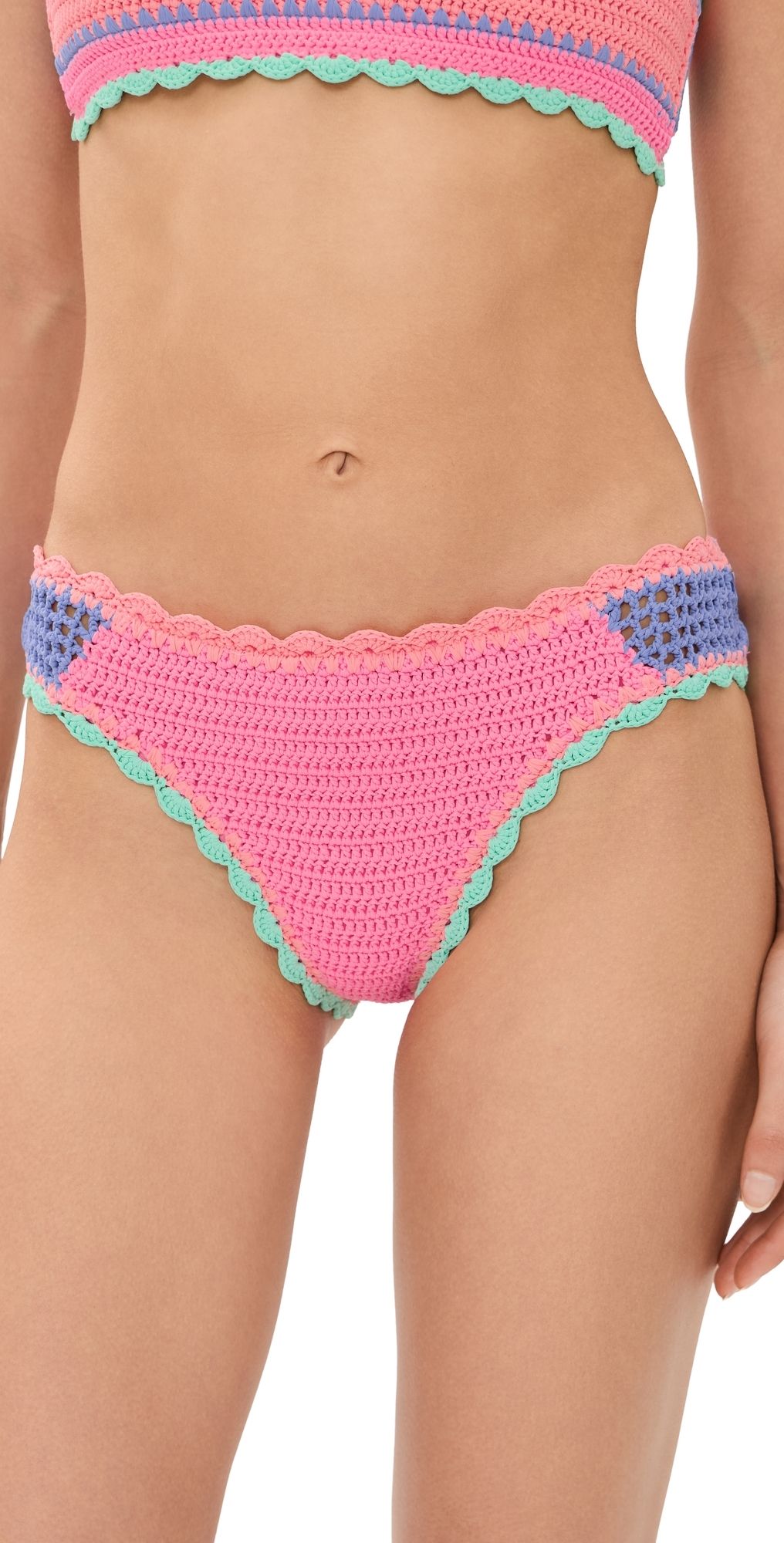 Beach Riot Maisy Bikini Bottoms Sea Breeze Crochet XL