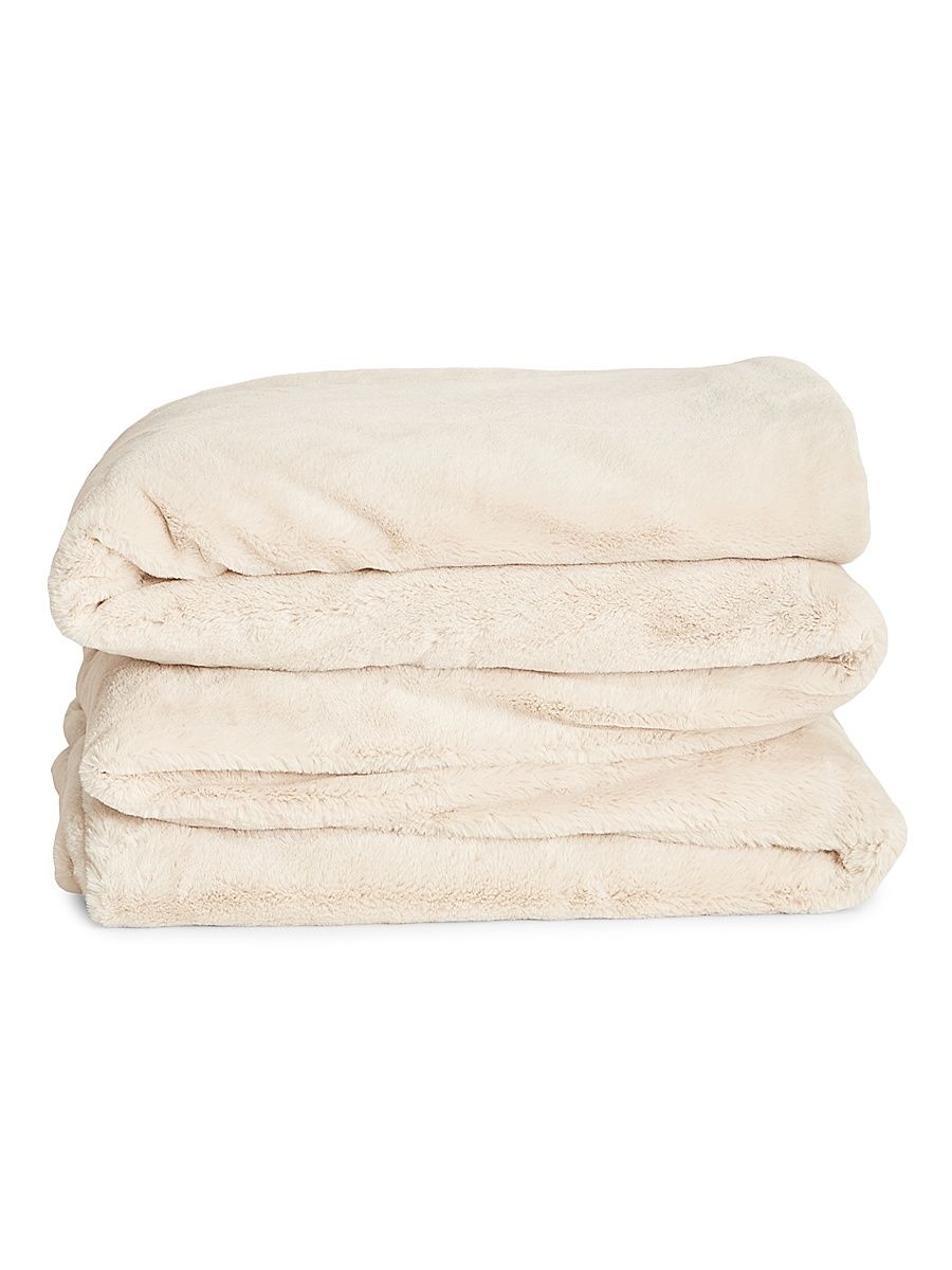 Lil Marsh Family Faux Fur Blanket - Rosy Baby