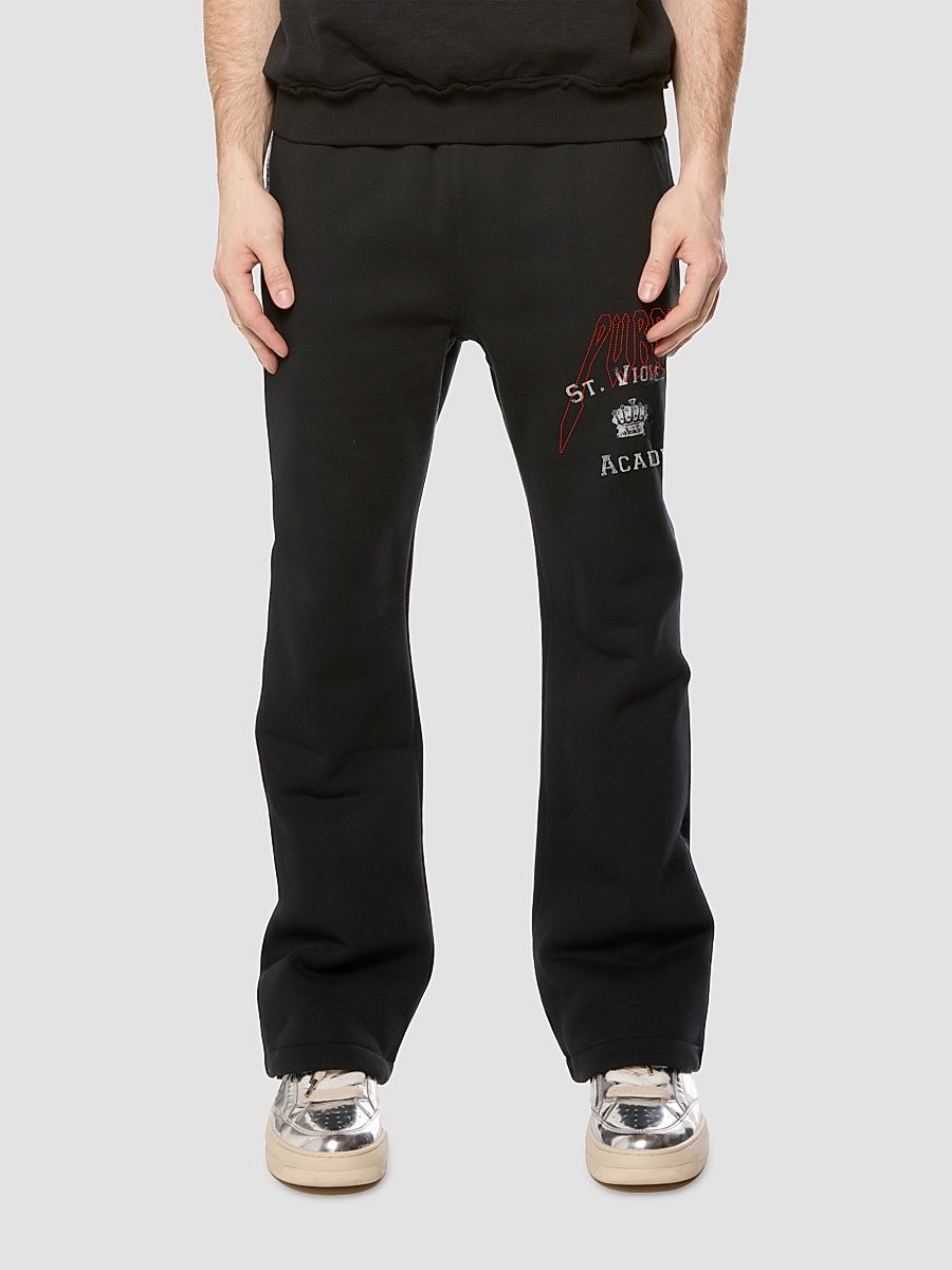 Men's Heavyweight Fleece Flared Sweatpants - Black - Size XXL
