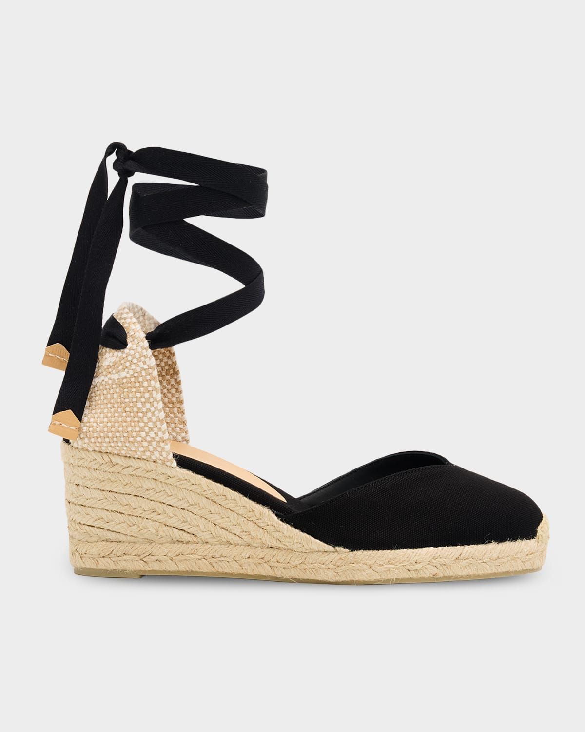 50mm Chiara Canvas Espadrille Wedge Sandals