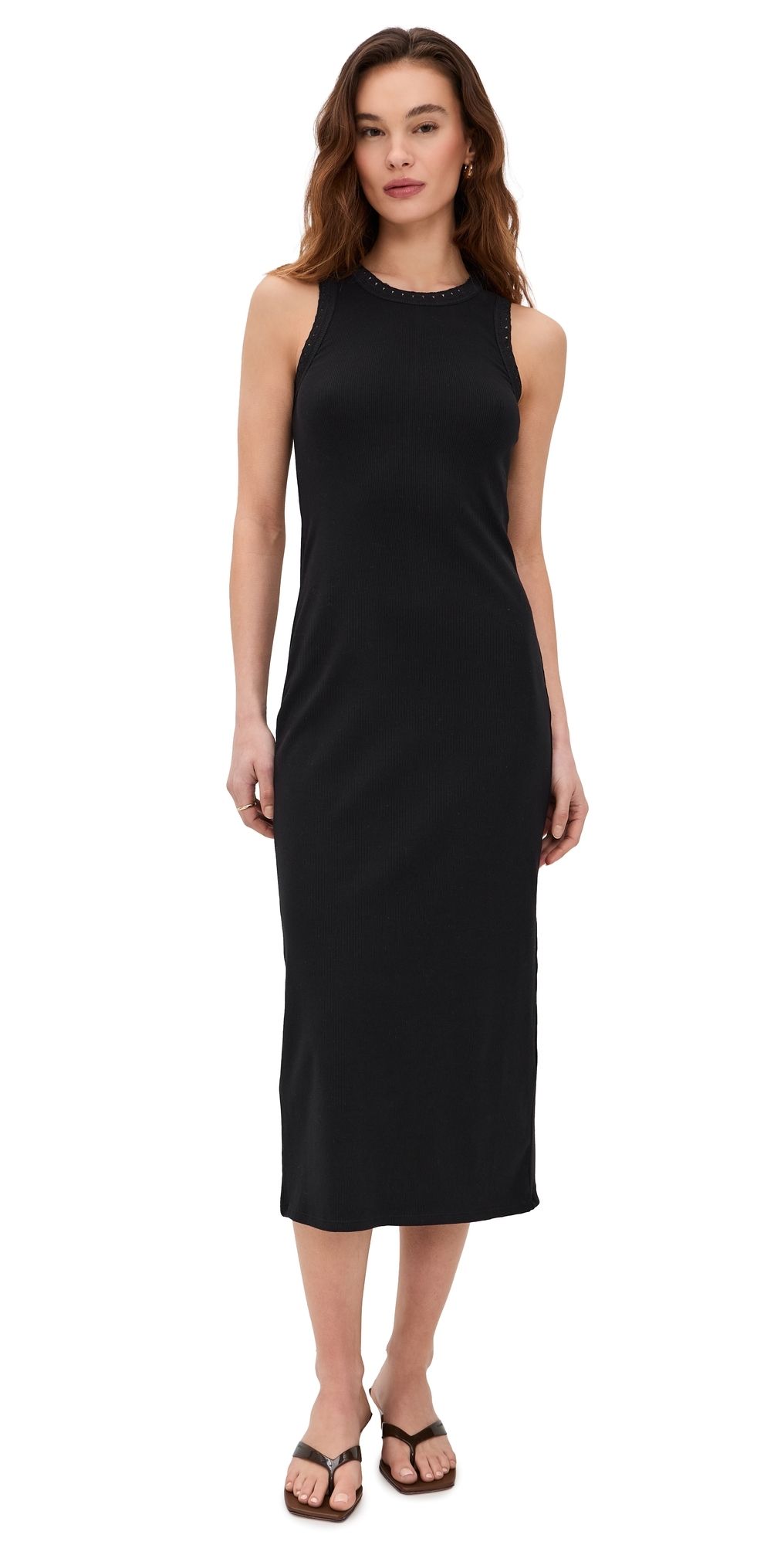 Z Supply Clarke Midi Dress Black L