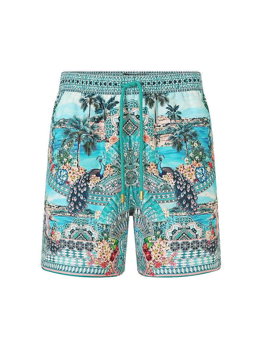 Men's Printed Mid-Length Board Shorts - Balearic Bebe - Size XL