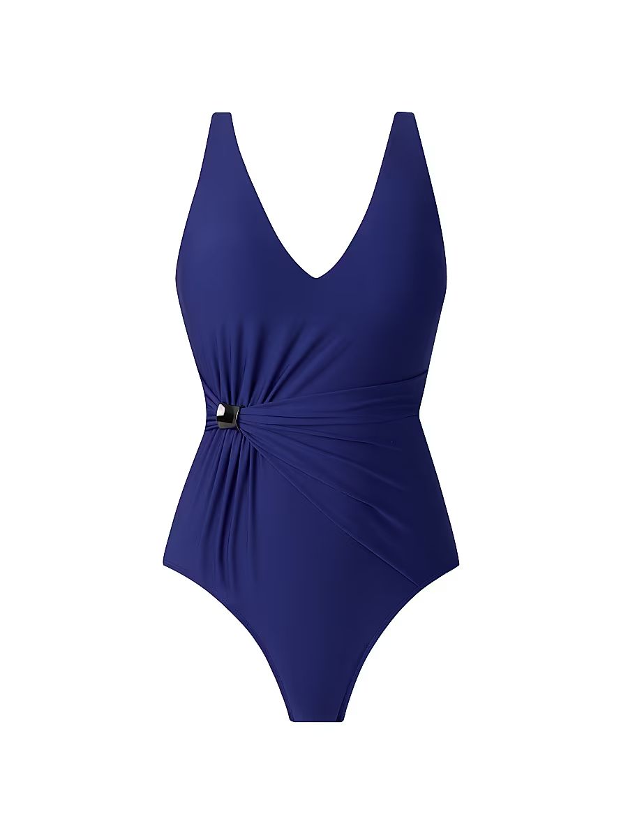 Women's Solids Yara One-Piece Swimsuit - Galaxy - Size 8