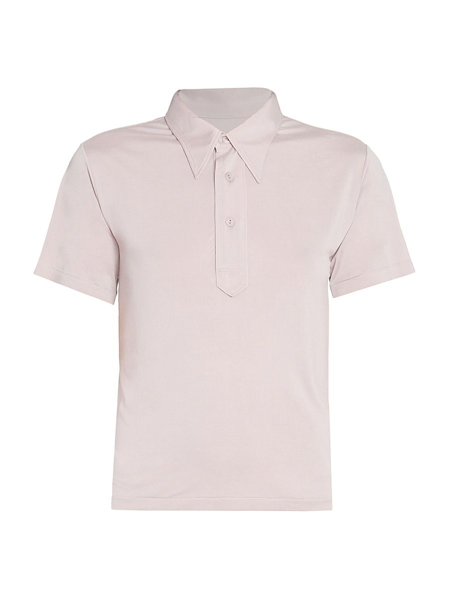 Women's Jersey Polo Shirt - Light Mauve - Size XS