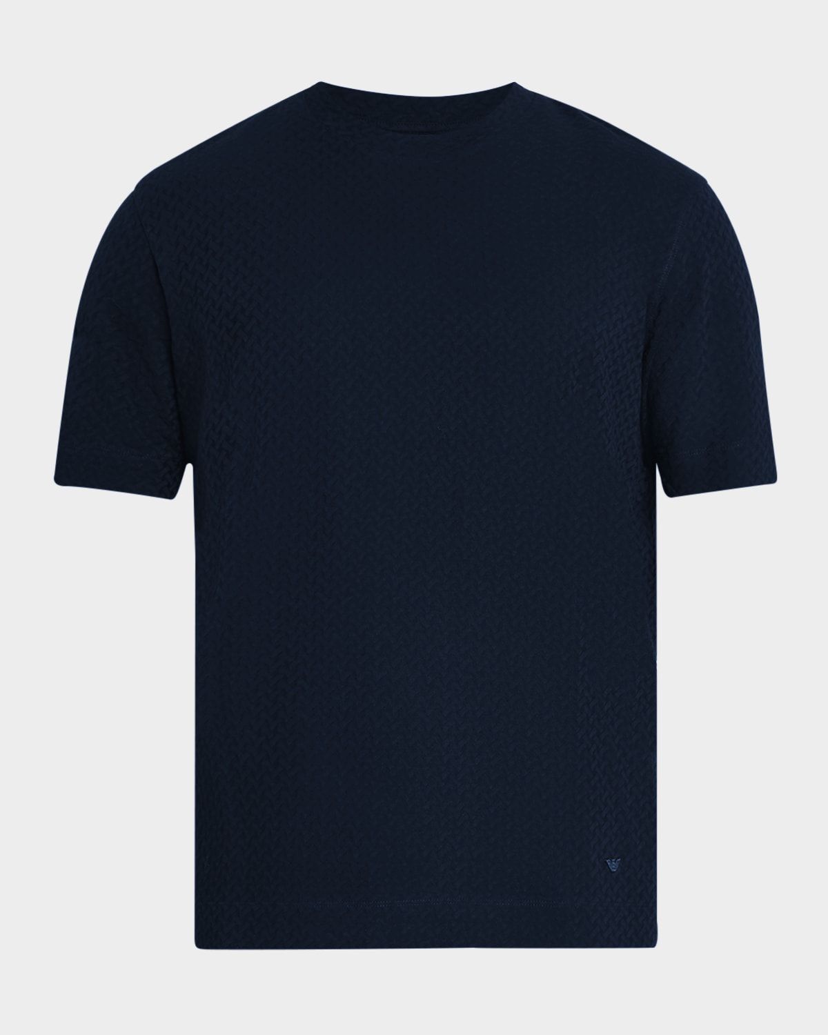 Men & apos;s Tonal Basketweave Crewneck T-Shirt