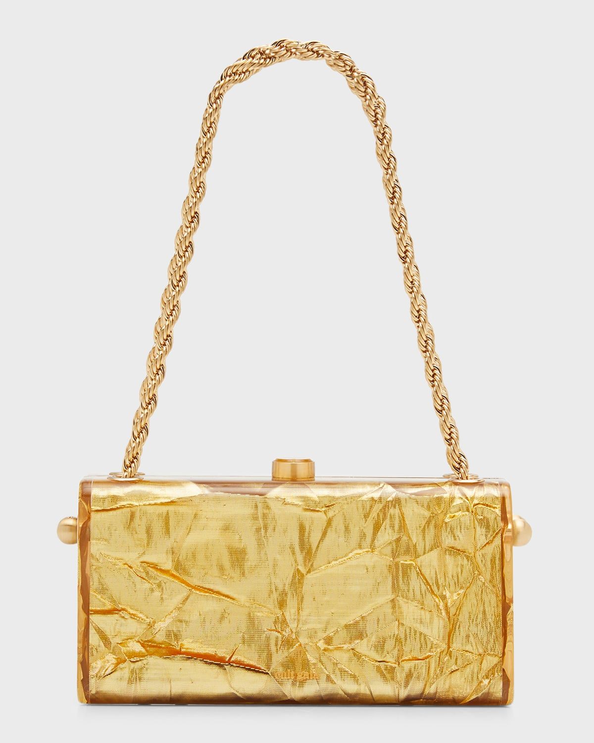 Hajar Crinkled Acrylic Chain Shoulder Bag