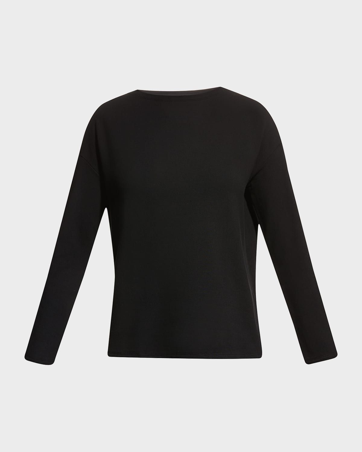 Drop-Shoulder Crewneck French Terry T-Shirt