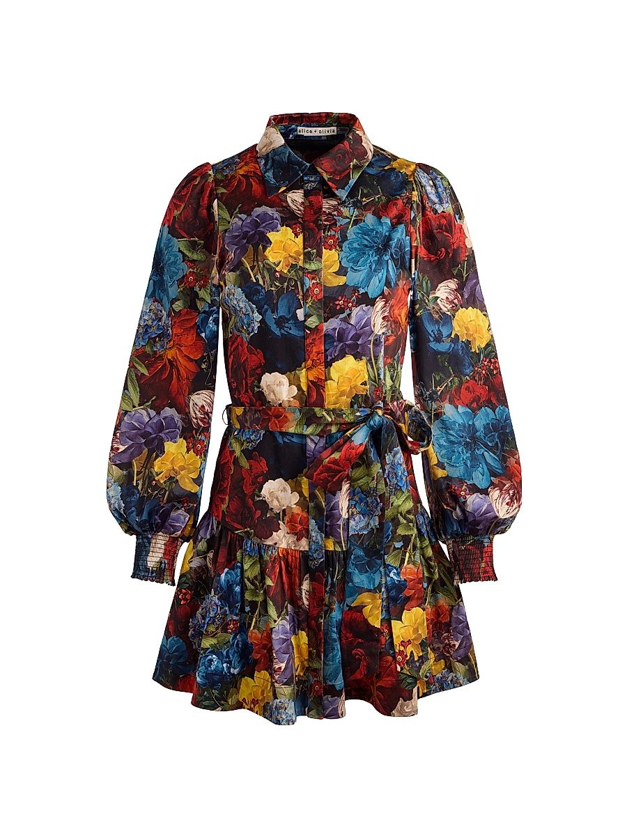 Women's Lily Drop-Waist Shirt Minidress - Flourish - Size 14