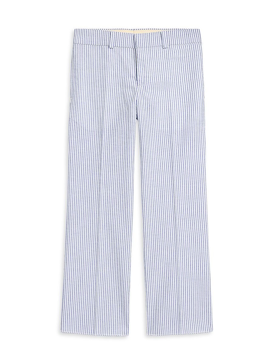 Little Boy's & Boy's Striped Seersucker Pants - Blue White - Size 8