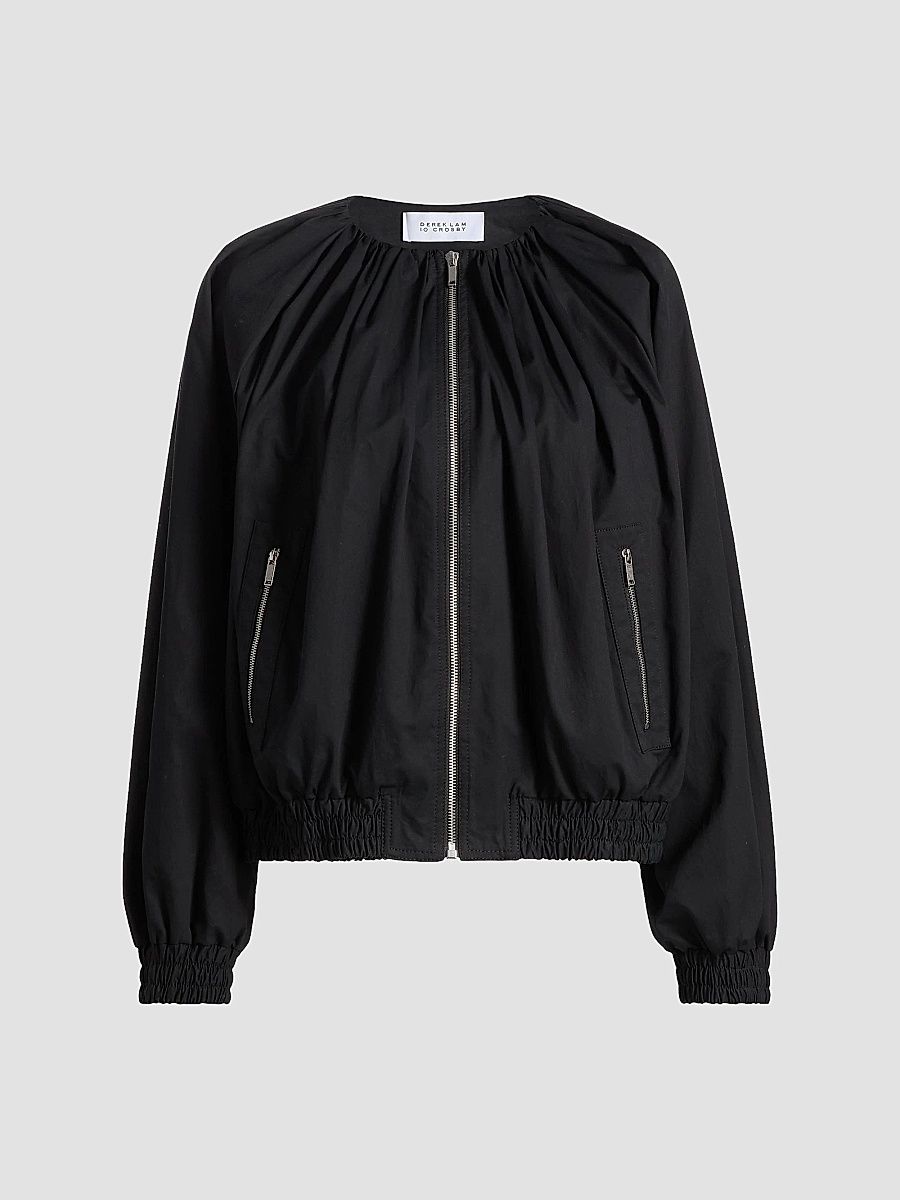 Derek Lam 10 Crosby Women's Lukas Poplin Jacket - Black - Size XL