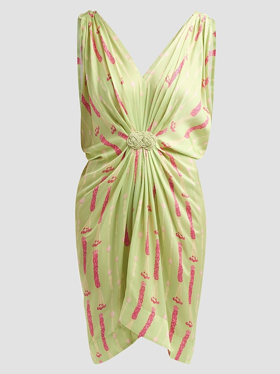 Women's Ammama Draped Mini Dress - Sage Green - Size Large