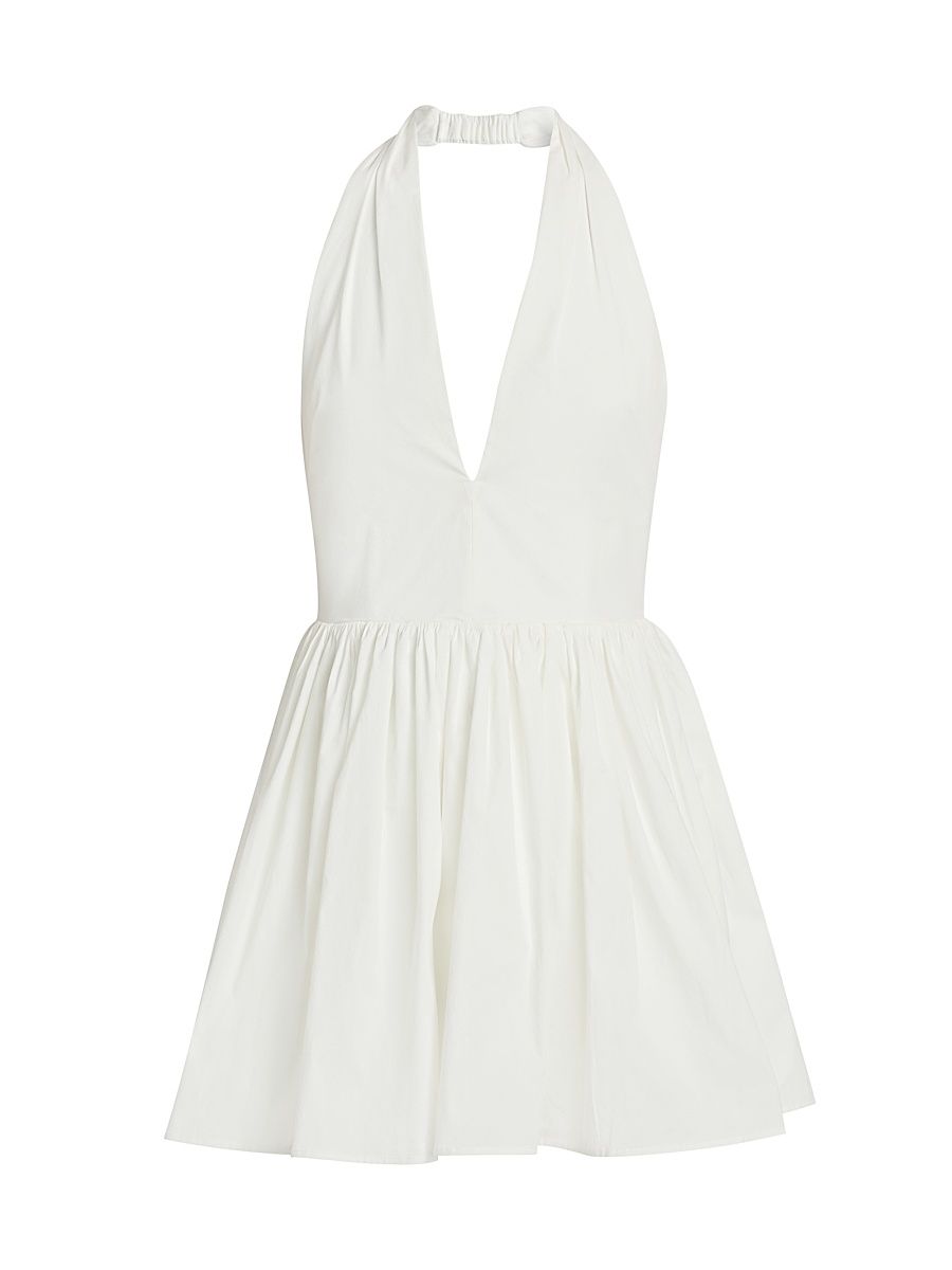 Women's Zenobia Halterneck Minidress - Off White - Size 8