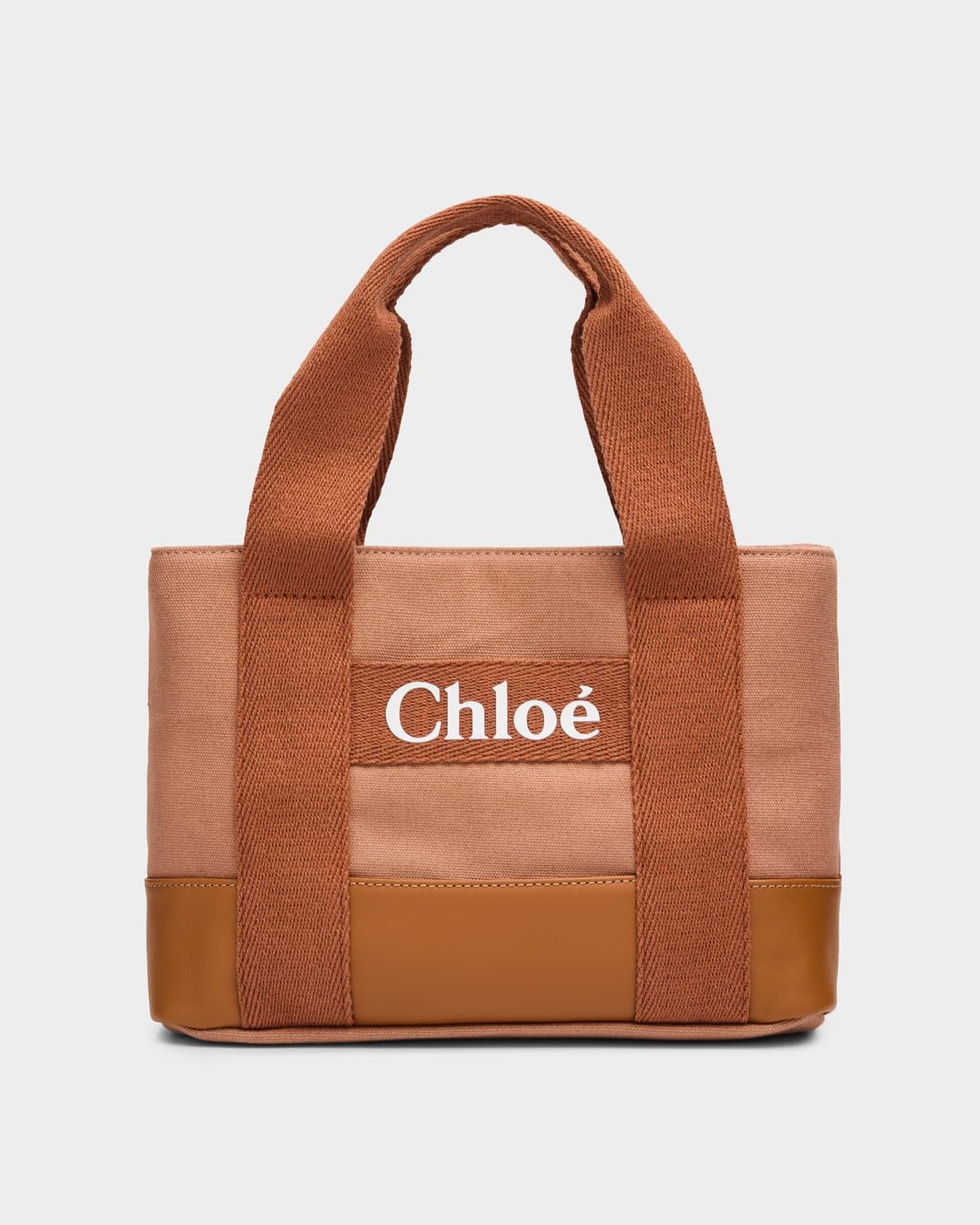 Kid & apos;s Canvas Tote Bag with Leather Trim