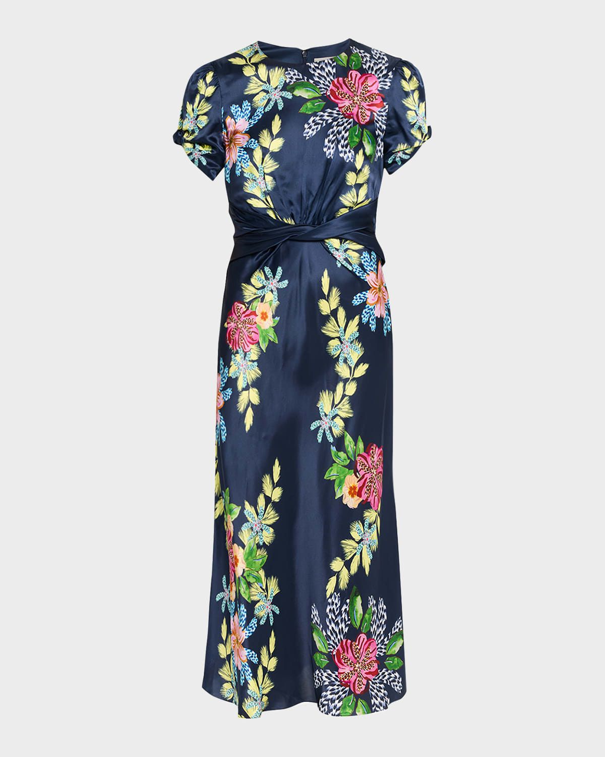 Gwen Floral Silk-Blend Dress