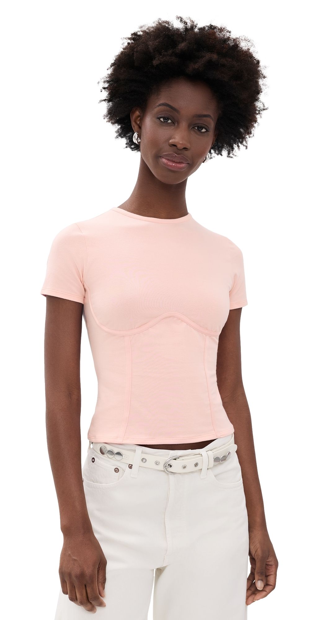 Fleur du Mal Organic Cotton T-Shirt Pink Lady XS