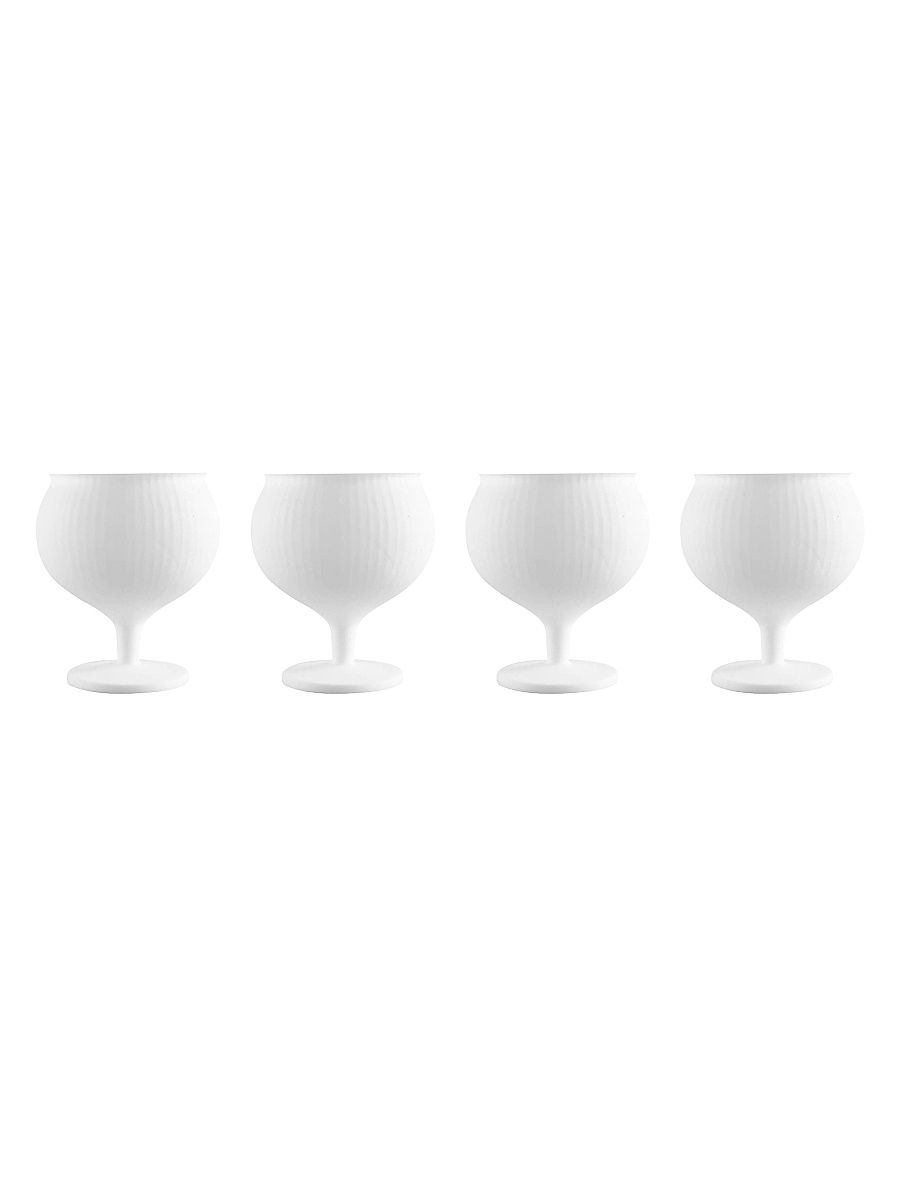 Omnia Bey 4-Piece Cognac Glass Set - Opal White