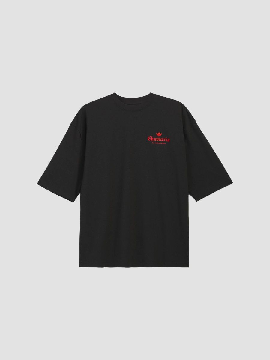 adidas Y-3 Men's adidas x Willy Chavarria Dark Rose Cotton T-Shirt - Black Red - Size Small
