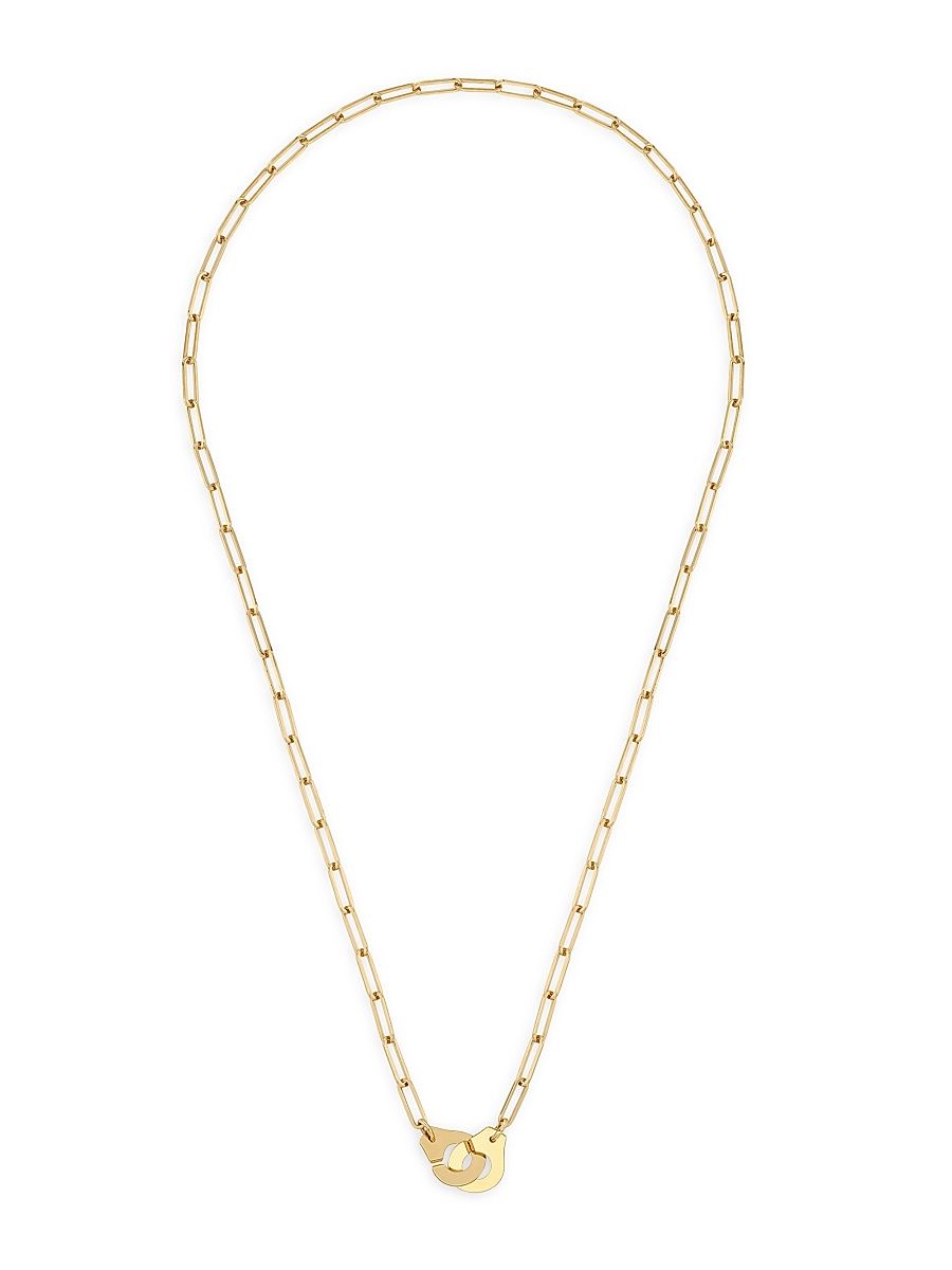 Women's Menottes Dinh Van R12 18K Yellow Gold Pendant Necklace - Gold