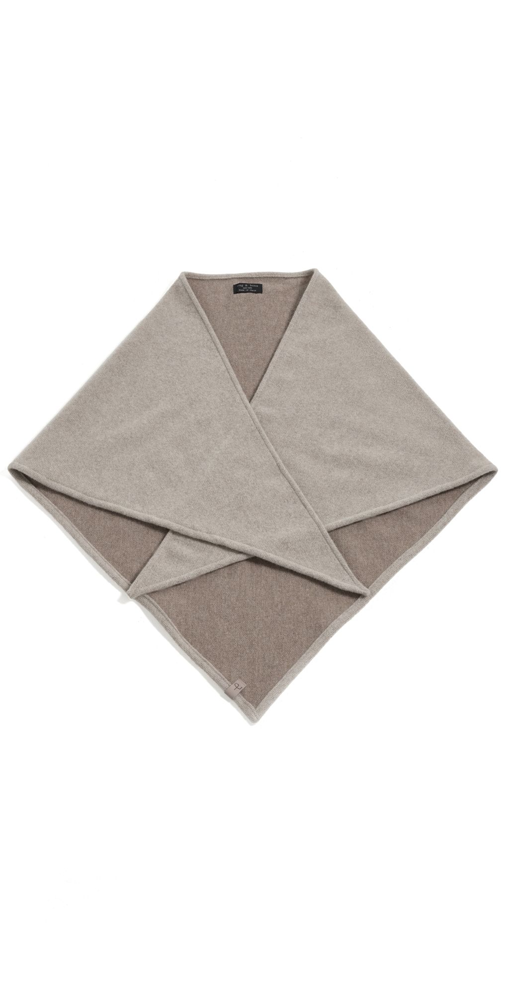 rag & bone Kristie Triangle Shawl Dark Sand Multi One Size