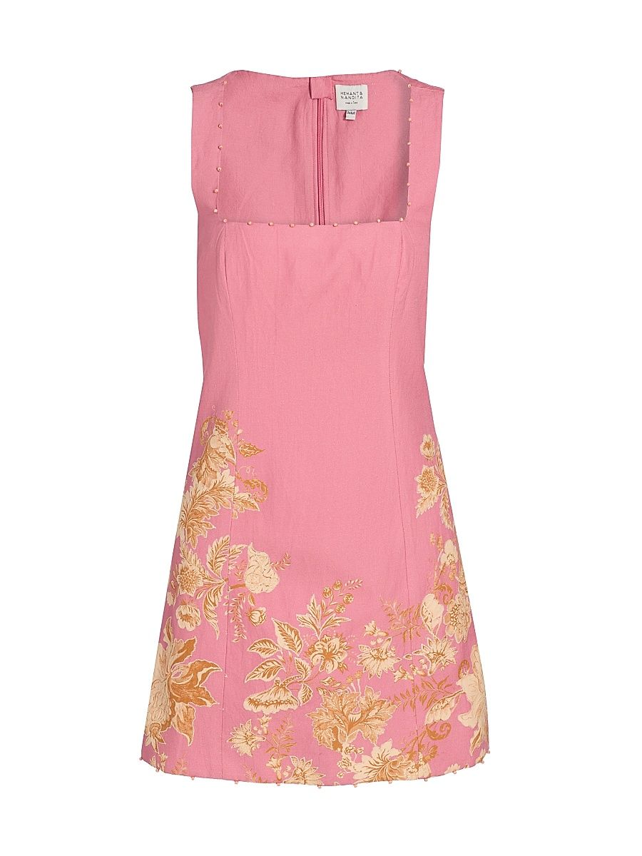 Women's Floral A-Line Minidress - Size XL