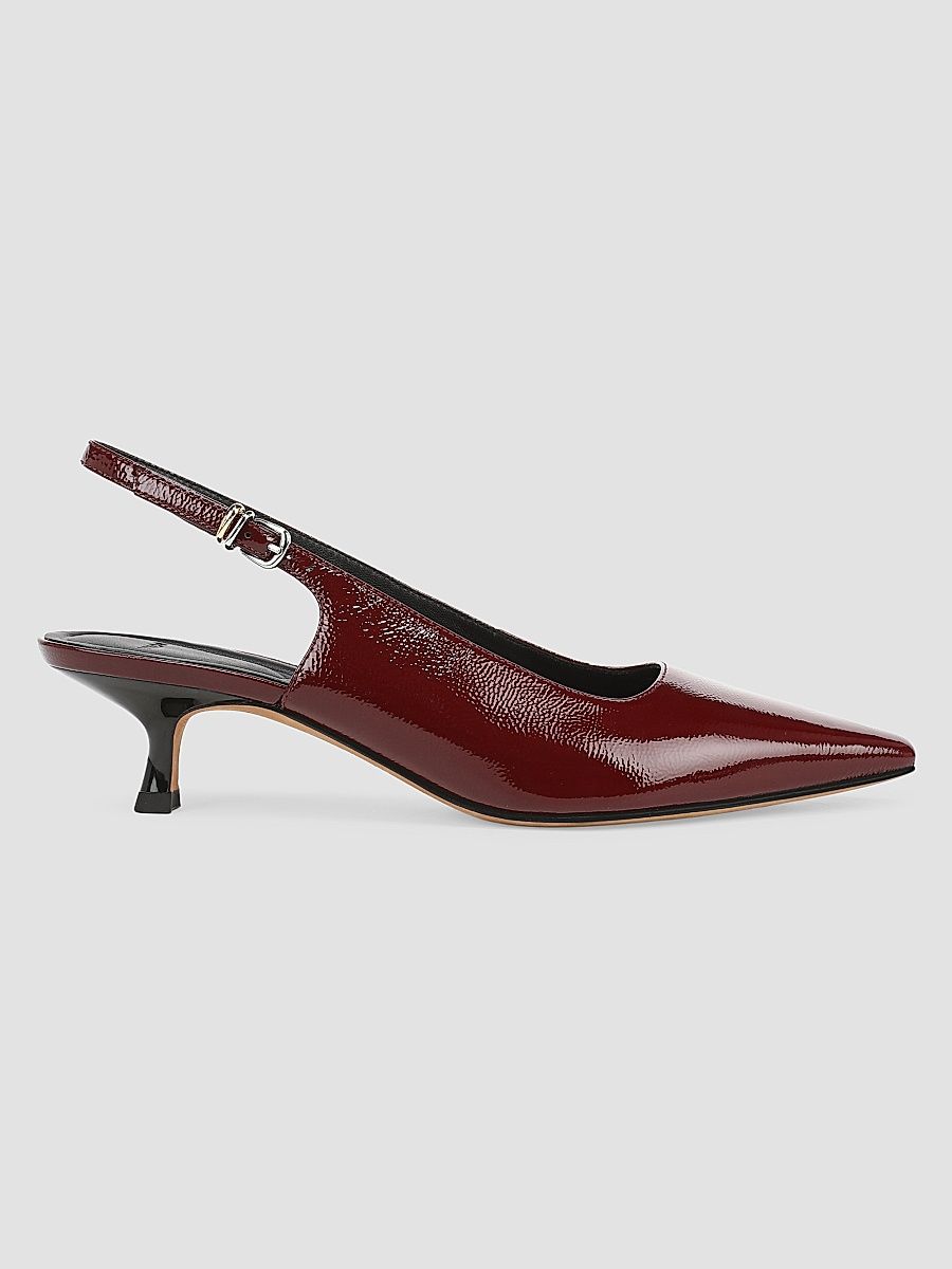 Women's Sabra 45MM Leather Slingback Pumps - Bordeaux - Size 11