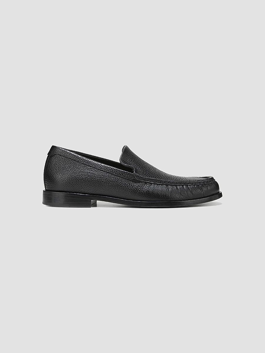 Men's Miles Leather Loafers - Black - Size 10