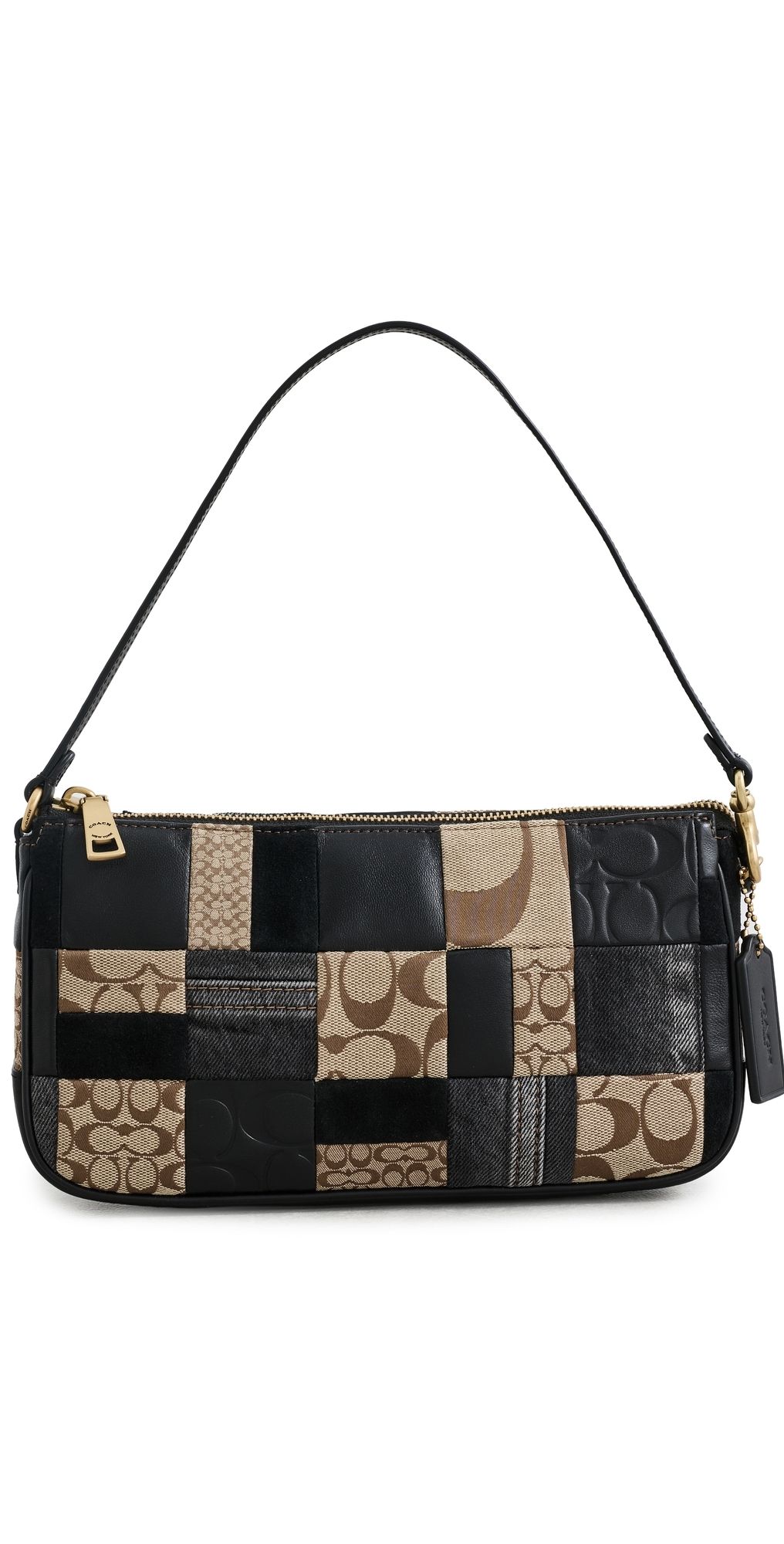 Coach Patchwork Leather Plaza Bag Black Multi One Size