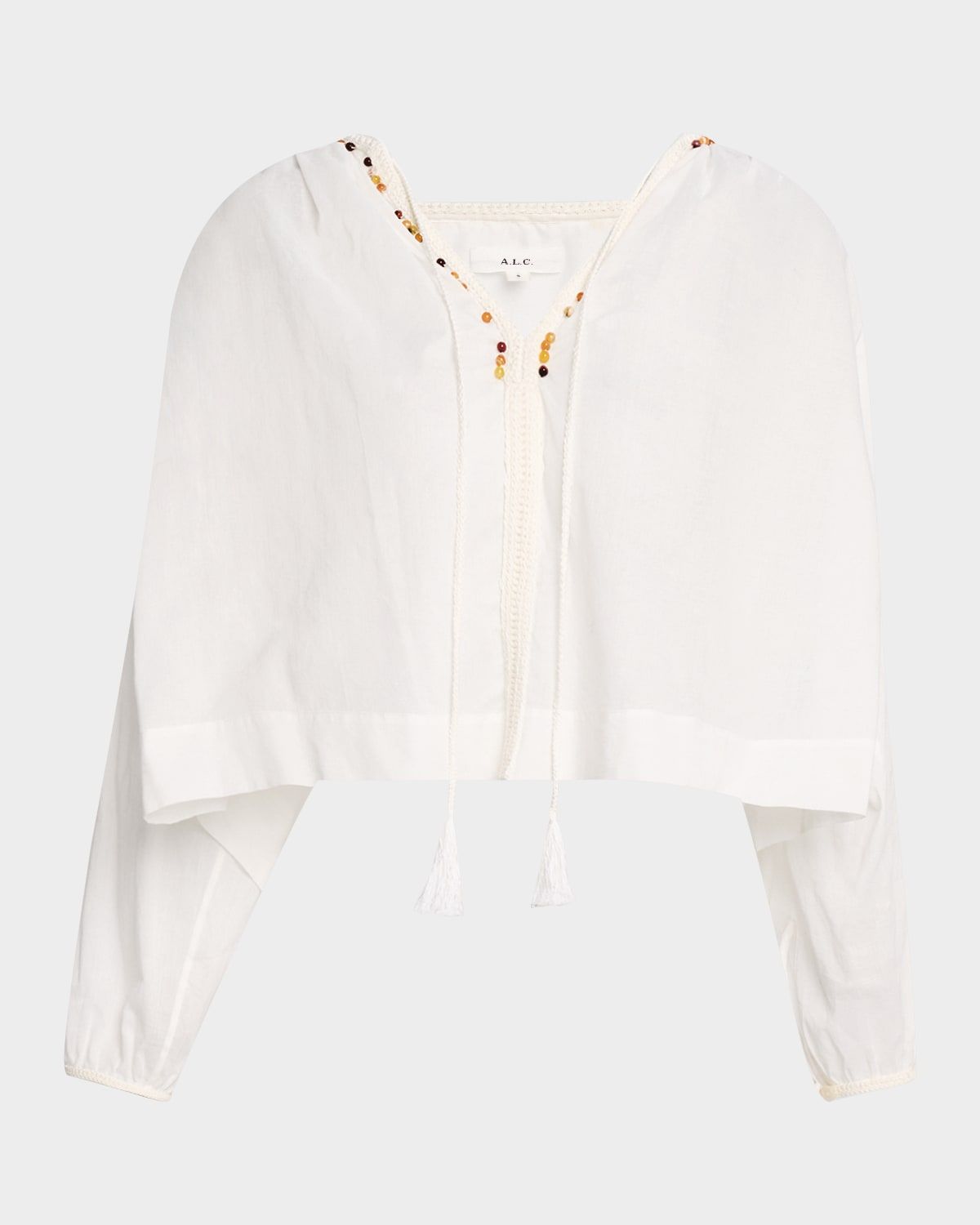 Jodie Beaded Long-Sleeve Top