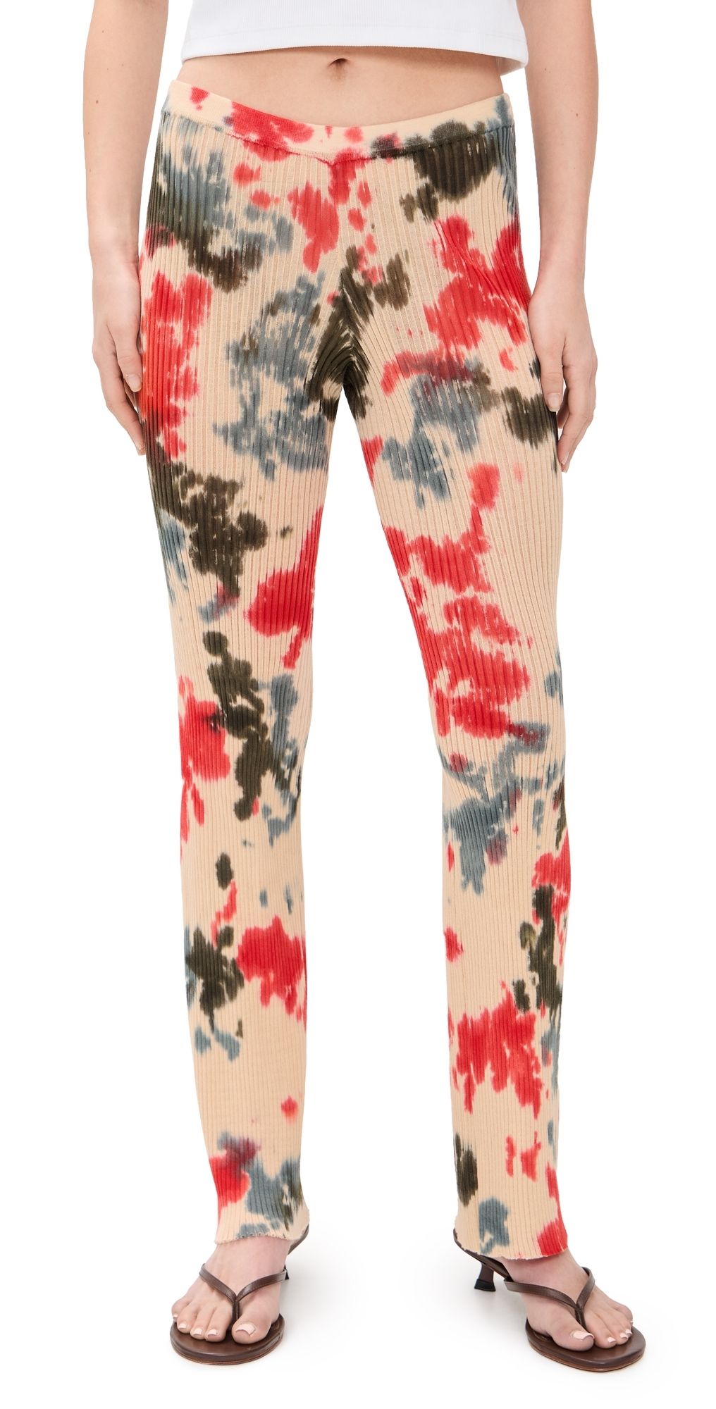 Rodebjer Monica Tie Dye Pants Red Multi XS