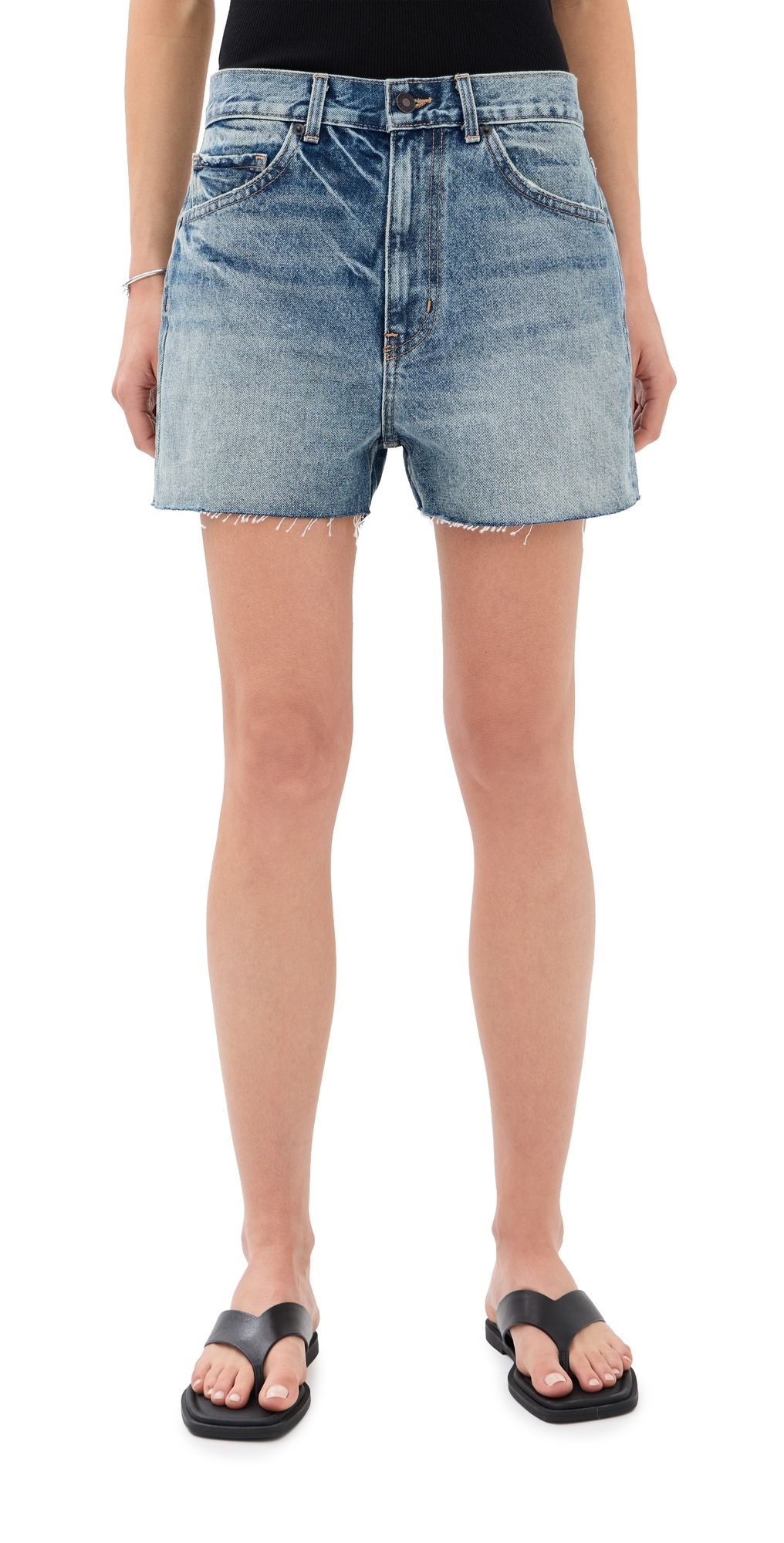 Nili Lotan Cobain Denim Shorts Summer Wash 28