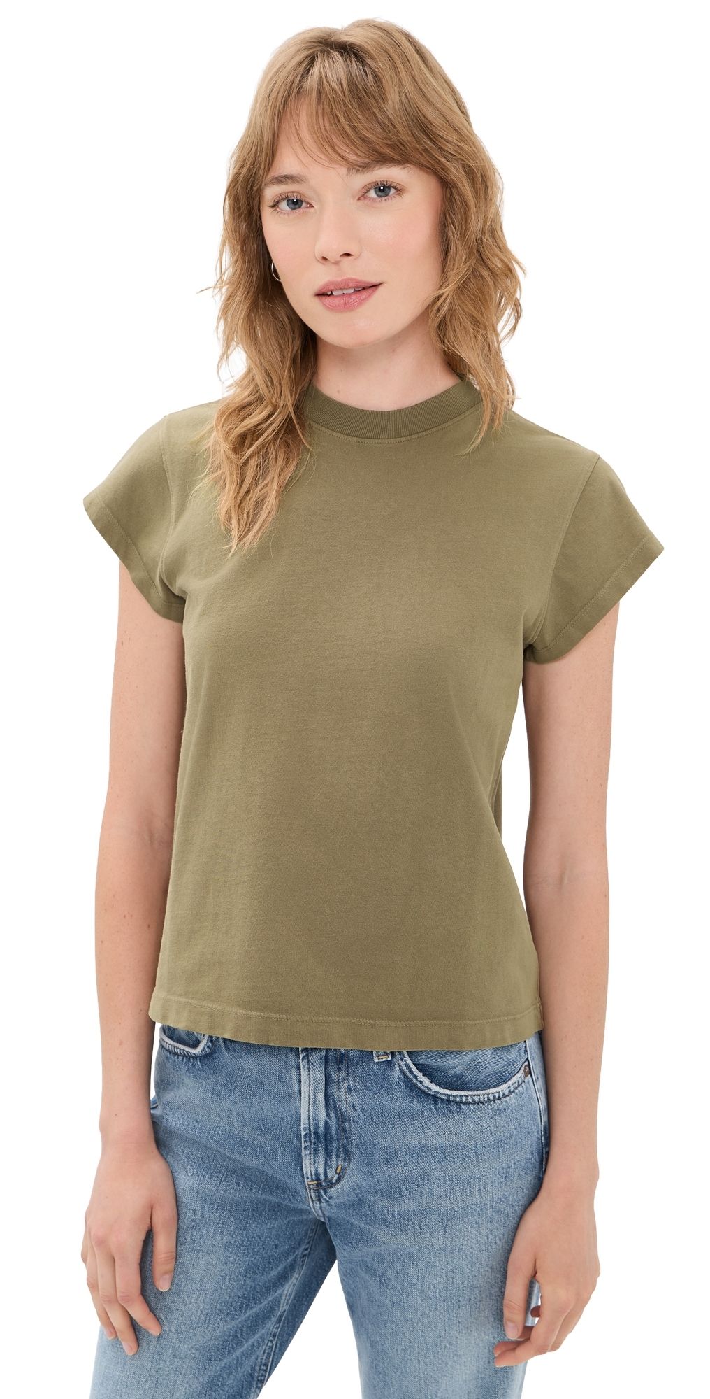 AGOLDE Bryce Cap Sleeve Tee Hamoa L