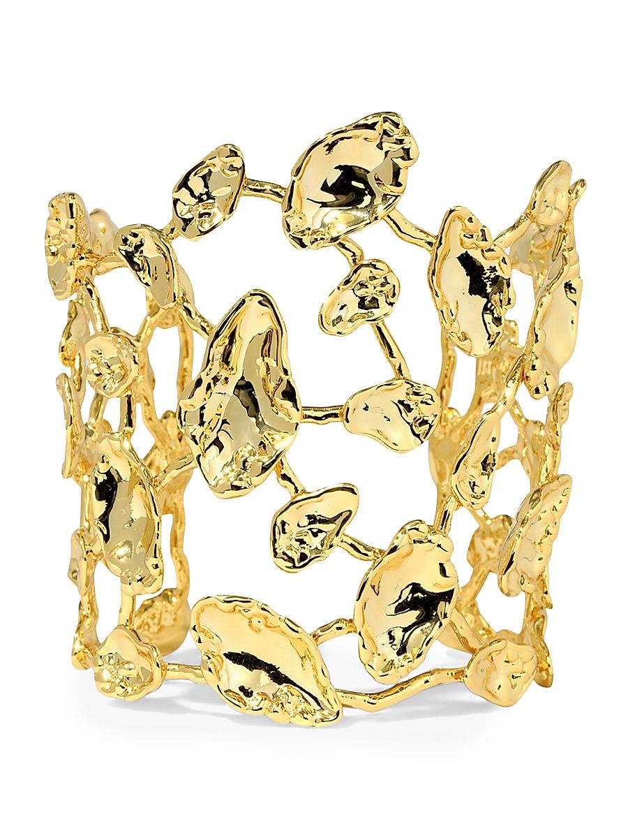 Women's Brut Mosaic 14K-Gold-Plated Wide Cuff Bracelet - Gold