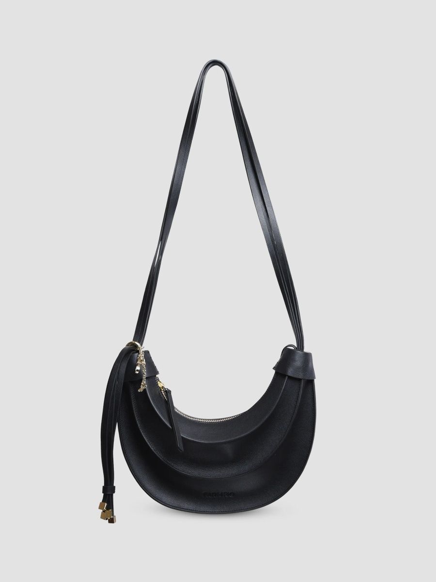 Farm Rio Women's Leather Banana Crossbody Bag - Black