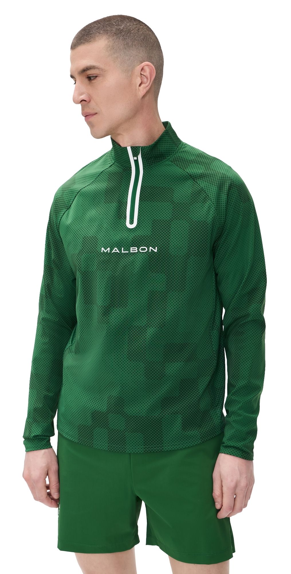 Malbon Performance Raglan Quarter Zip Eden L