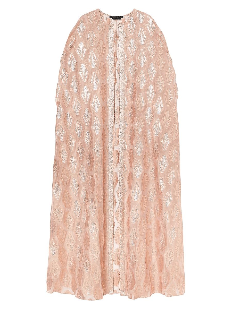 Women's Fil Coupé Silk Blend Cape - Rose Gold - Size 24