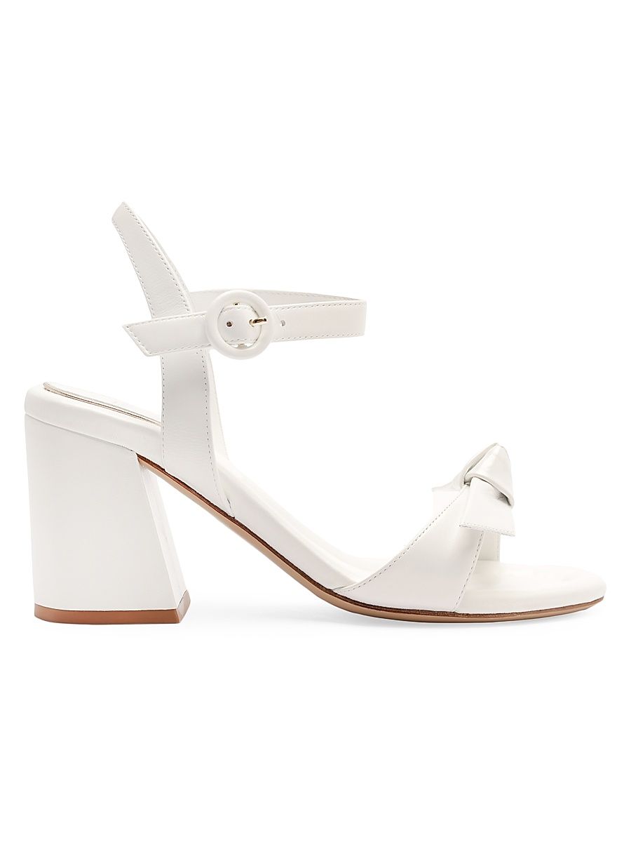 Women's Clarita 75MM Flare Bridal Sandals - Pearl White - Size 7