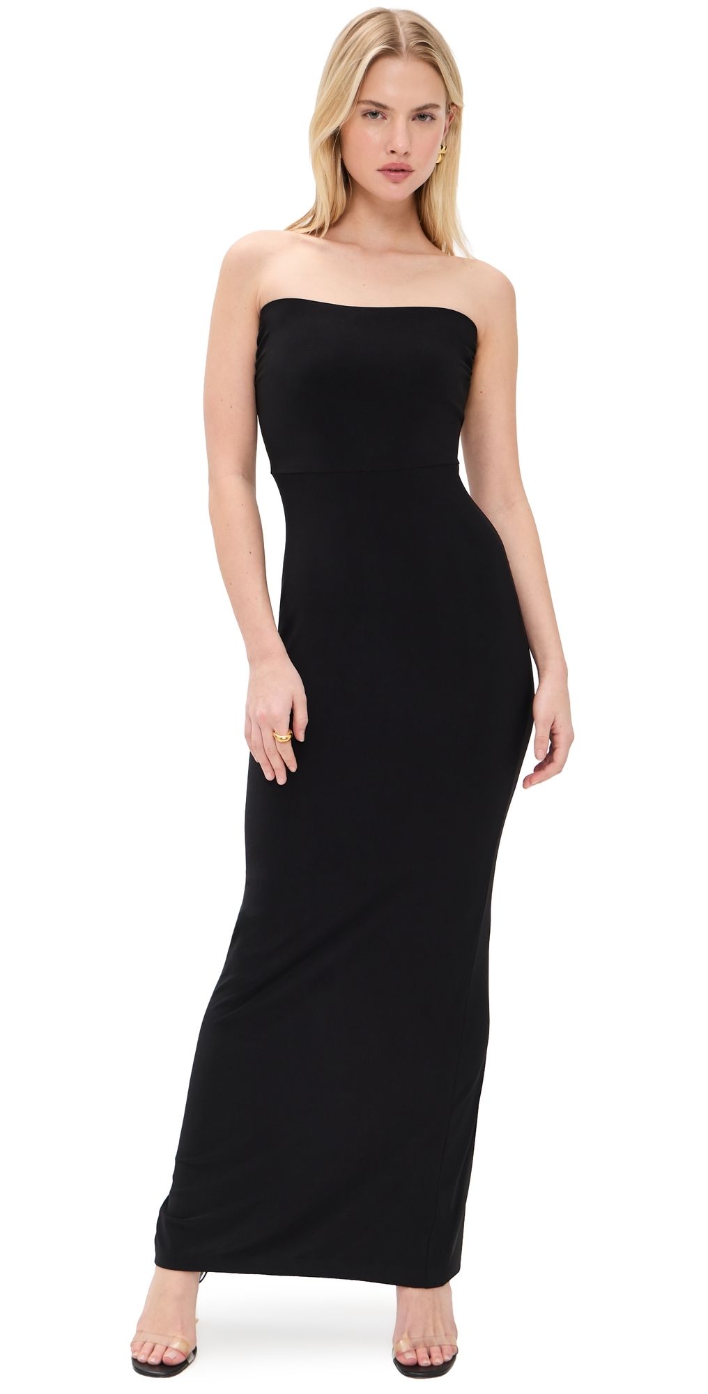Norma Kamali Strapless Long Dress Black S