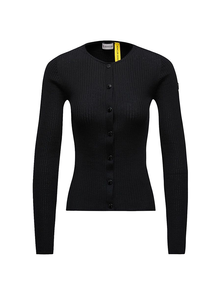 Women's Moncler x EE72 by Edward Enninful Cardigan in Wool - Black - Size XXS