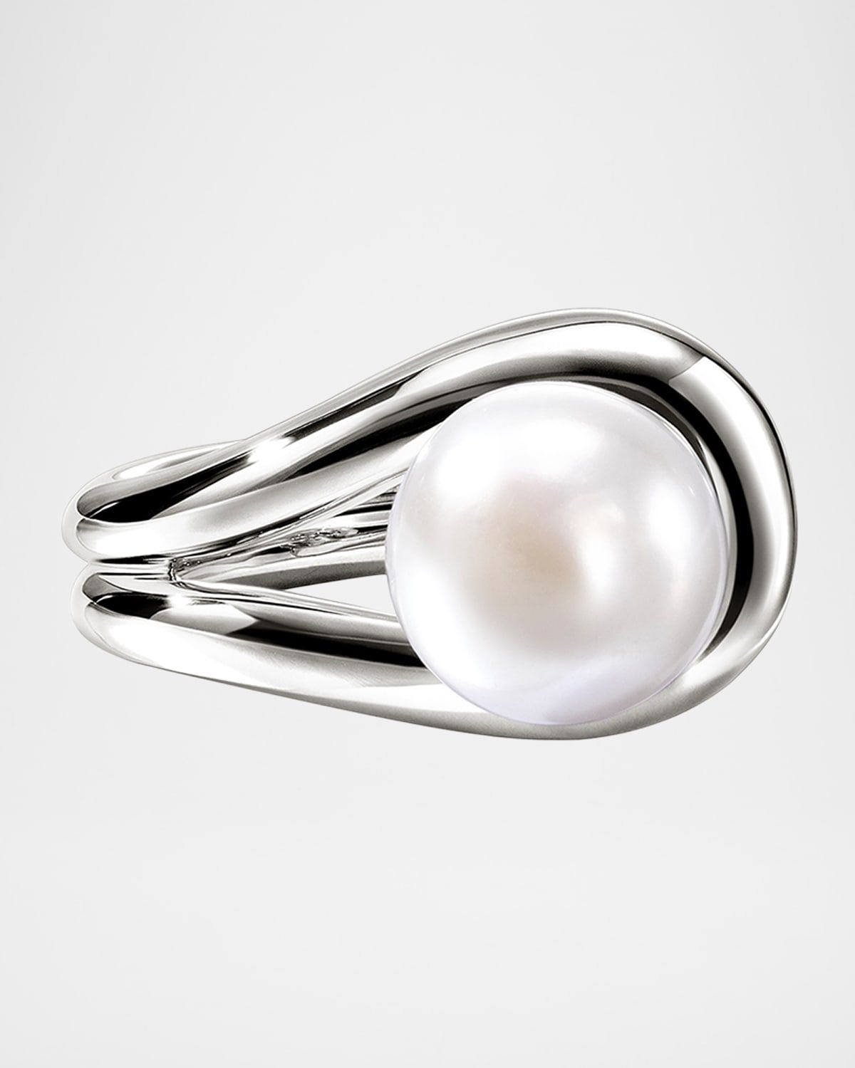 Sterling Silver Freshwater Pearl Surf Ring