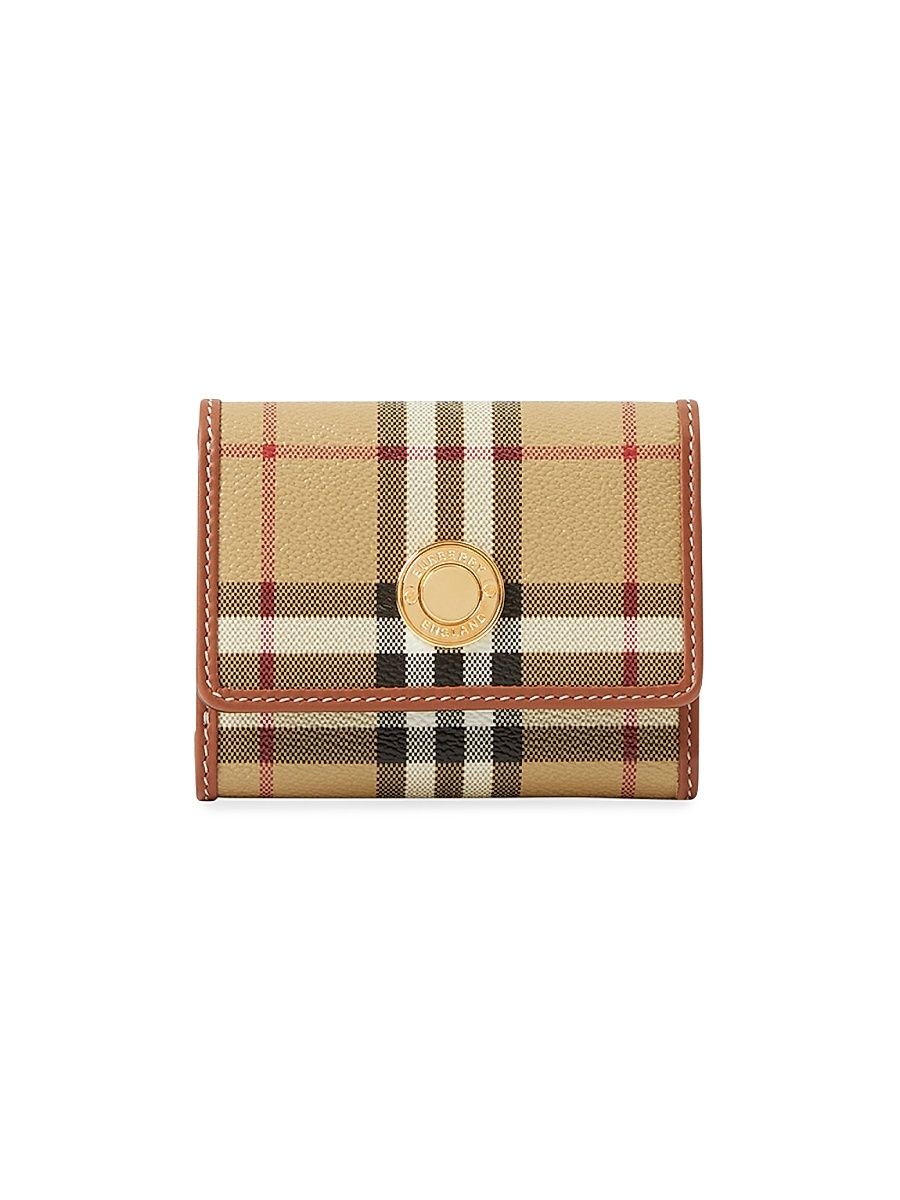 Women's Lancaster Check Wallet - Beige