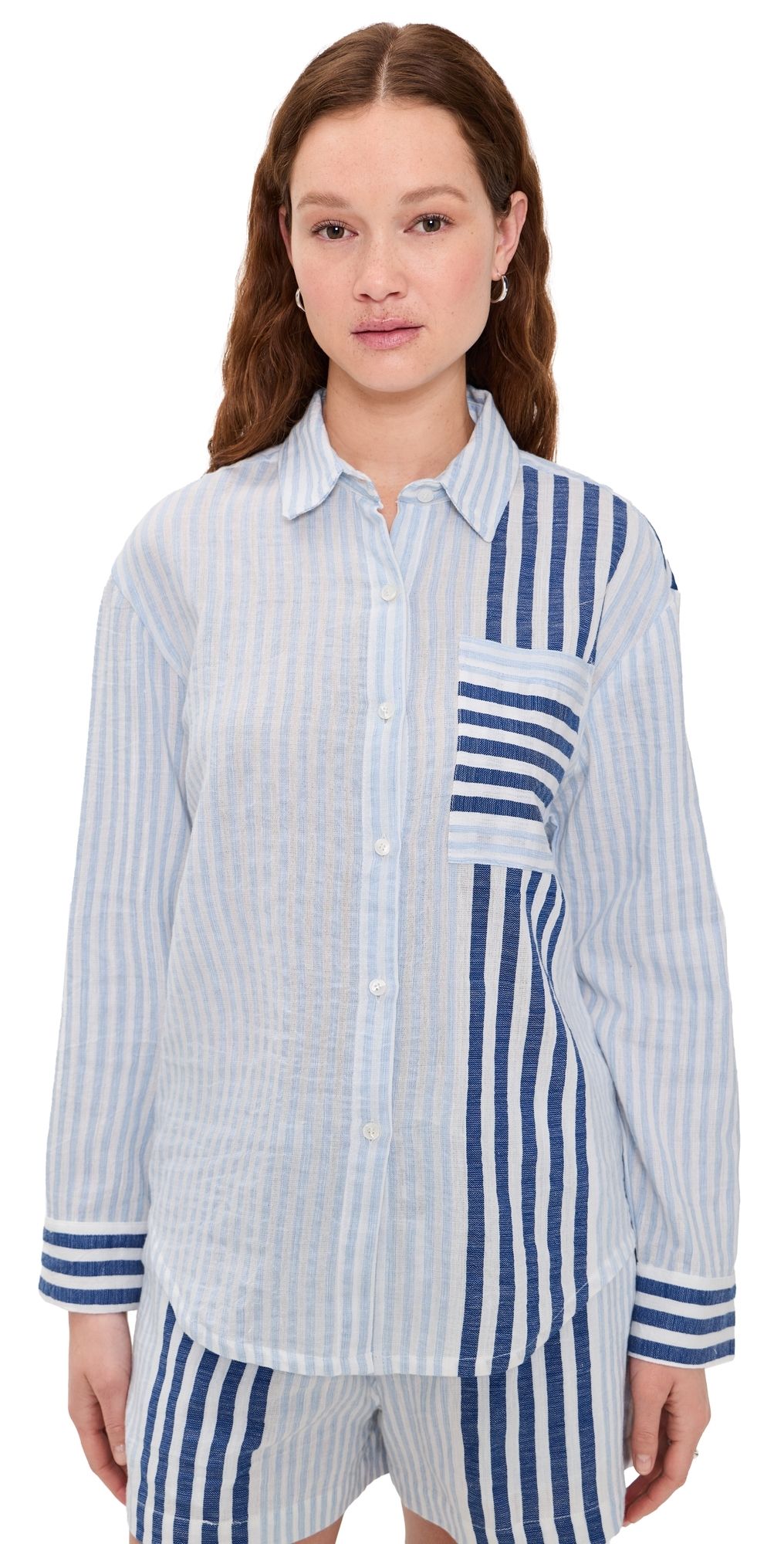 lemlem Aisha Shirt Shemizi Blue M